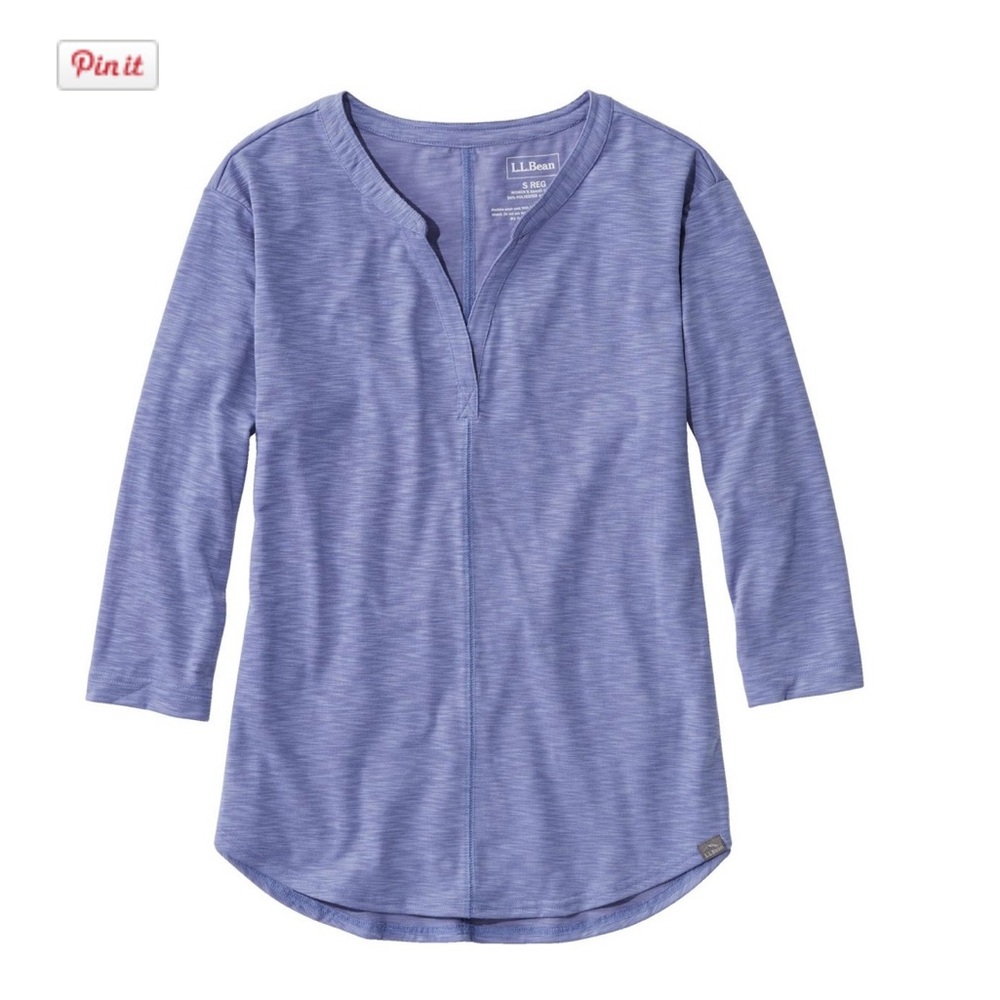 LL Bean Women’s Streamside Tee Three Quarter Sleeves